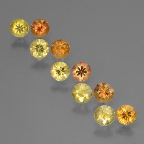 Naranja medio Zafiro Gema - 0.3ct Corte Diamante (ID: 424030)