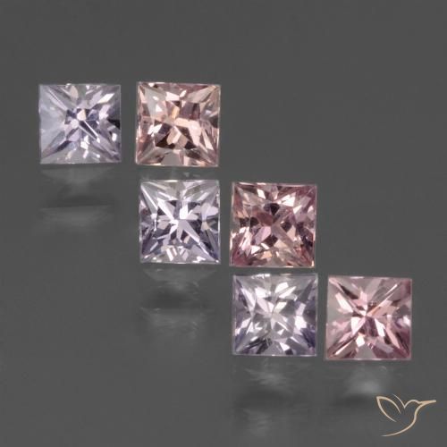 Mehrfarbig Saphir Edelstein - 0.2ct Prinzess-Schliff (ID: 424239)