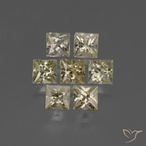 1.73 ct Loose White Sapphire, 3.4 x 3.3 mm Princess Cut From Tanzania, Photo A
