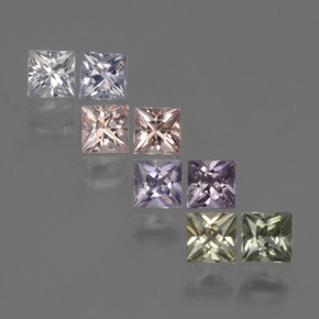 0.2ct Princess-Cut Multicolor Sapphire Gem for sale 0.2ct Princess-Cut Multicolor Sapphire Gem (ID: 424247)