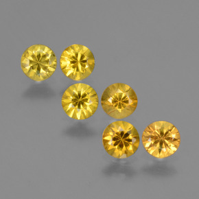 Honey Yellow Zaffiro Gem - 0.3ct Taglio brillante (ID: 424286)