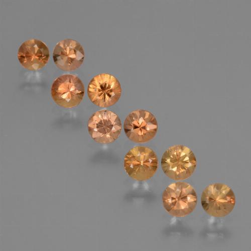 Brownish Orange Sapphire Gem - 0.2ct Diamond-Cut (ID: 424292)