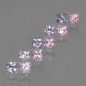 薄いピンクがかったバイオレット サファイア 宝石 - 0.2ct プリンセスカット (ID: 424361)