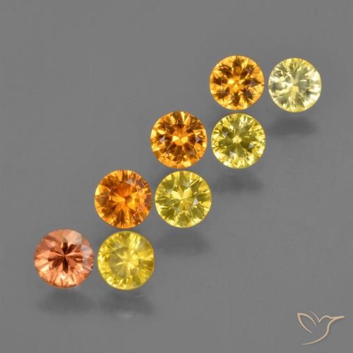 Naranja claro Zafiro Gema - 0.3ct Corte Diamante (ID: 424424)