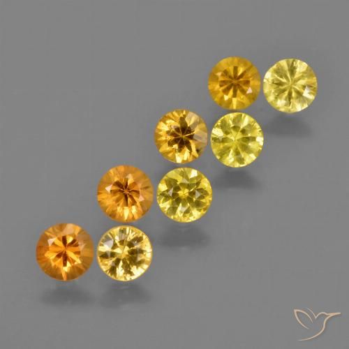 Medium Orange Saphir Edelstein - 0.3ct Diamanten-Schliff (ID: 424425)