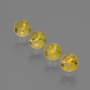 Deep Yellow Sapphire Gem - 0.2ct Diamond-Cut (ID: 424471)