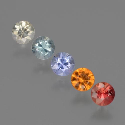 Многоцветный Сапфир Камень - 0.3ct Бриллиантовая Огранка (ID: 424477)