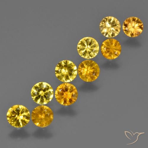 Golden Saphir Edelstein - 0.2ct Diamanten-Schliff (ID: 424604)