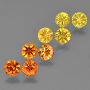 Naranja claro Zafiro Gema - 0.3ct Corte Diamante (ID: 424610)