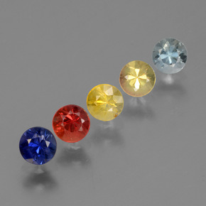 Multicolor Zafiro Gema - 0.3ct Corte Diamante (ID: 424727)