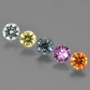 Mehrfarbig Saphir Edelstein - 0.3ct Diamanten-Schliff (ID: 424929)