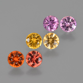 Multicolor Sapphire Gem - 0.3ct Diamond-Cut (ID: 425015)