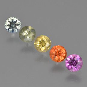 Multicolor Sapphire Gem - 0.3ct Diamond-Cut (ID: 425336)