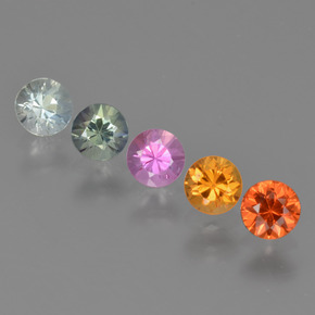Mehrfarbig Saphir Edelstein - 0.3ct Diamanten-Schliff (ID: 425340)