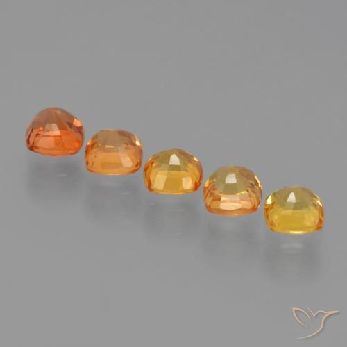 Sapphire Gemstones in 4.4 x 4.4 mm Size for Sale, Sapphire Stones in Multicolor Color