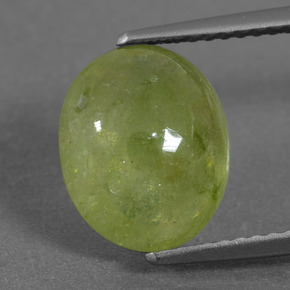 5.5ct Oval Cabochon Yellowish Green Sapphire for sale thumb image of 5.5ct Oval Cabochon Yellowish Green Sapphire (ID: 427353)