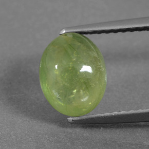Medium Green Сапфир Камень - 4.1ct Овал Кабошон (ID: 427355)