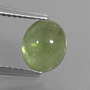 Medium Green Sapphire Gem - 3.3ct Oval Cabochon (ID: 427861)