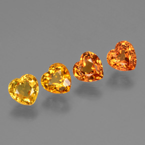 Naranja claro Zafiro Gema - 0.4ct Forma de corazón (ID: 428028)
