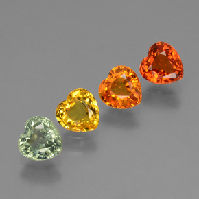 0.4ct Heart Facet Multicolor Sapphire Gem for sale 0.4ct Heart Facet Multicolor Sapphire Gem (ID: 428031)