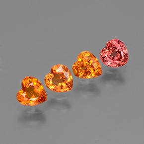 0.4ct Heart Facet Red Orange Sapphire Gem for sale 0.4ct Heart Facet Red Orange Sapphire Gem (ID: 428033)
