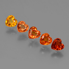 0.5ct Heart Facet Yellow Orange Sapphire Gem for sale 0.5ct Heart Facet Yellow Orange Sapphire Gem (ID: 428282)