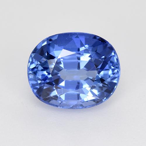Saphir bleu en vrac de 2,32 ct, taille ovale de 8 x 6,6 mm du Sri Lanka, Photo A