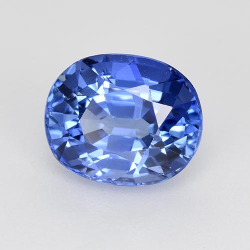 2.32 ct Blue Sapphire Stone, Natural Sapphire in Oval Facet Shape for Sale