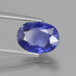 2.12 ct Blue Sapphire Stone, Natural Sapphire in Oval Facet Shape for Sale