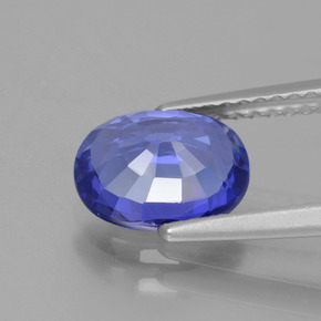 Sapphire Gemstone in 8.7 x 6.4 mm Size for Sale, Sapphire Stone in Deep Blue Color