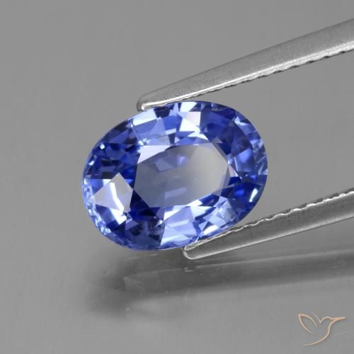 2.67 ct Blue Sapphire Stone, Natural Sapphire in Oval Facet Shape for Sale