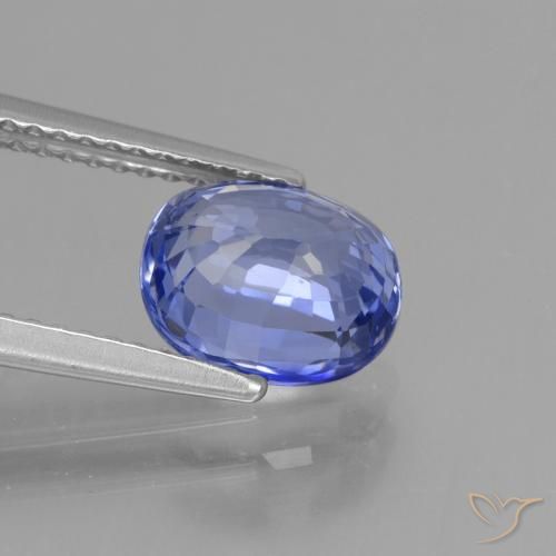 Sapphire Gemstone in 8.5 x 7 mm Size for Sale, Sapphire Stone in Pastel Blue Color