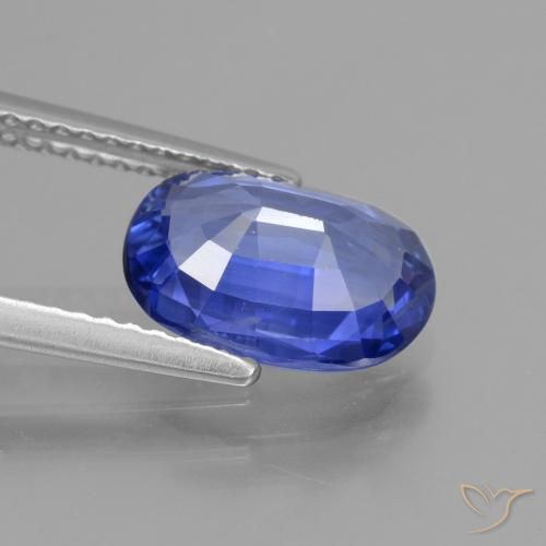 Sapphire Gemstone in 10 x 7 mm (calibrated) Size for Sale, Sapphire Stone in Deep Purple Blue Color