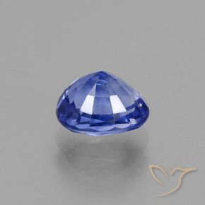 Sapphire Gemstone in 8.3 x 6.9 mm Size for Sale, Sapphire Stone in Light Cornflower Blue Color