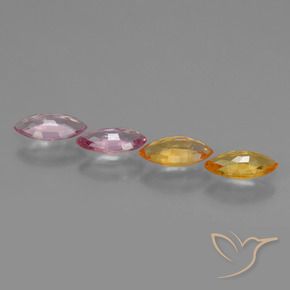 Sapphire Gemstones in 7 x 3.6 mm Size for Sale, Sapphire Stones in Multicolor Color