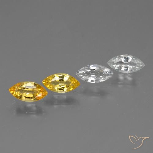 Multicolor Sapphire Gem - 0.4ct Marquise Facet (ID: 429819)