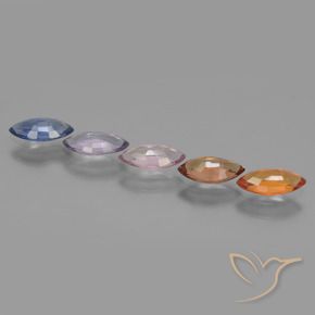 Sapphire Gemstones in 7.1 x 3.5 mm Size for Sale, Sapphire Stones in Multicolor Color