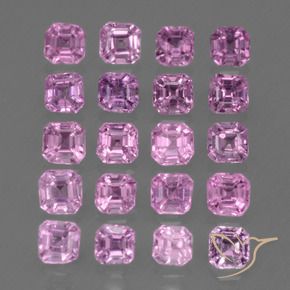 1.80 ctw Pink Sapphire Stones, Natural Sapphire in Octagon Facet Shape for Sale