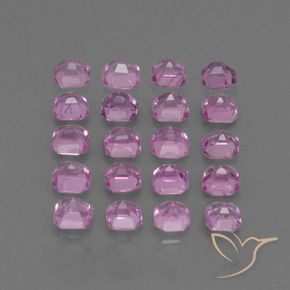 Sapphire Gemstones in 2.4 x 2.4 mm Size for Sale, Sapphire Stones in Royal Purple Pink Color