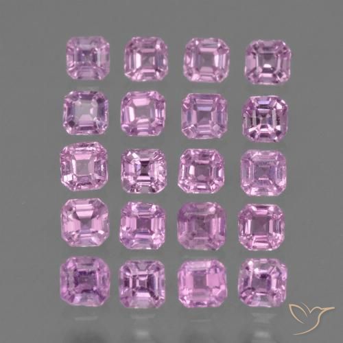 2.1 قيراط من الياقوت الوردي السائب، <cite dir="ltr" lang="en">2.5 x 2.5</cite> ملم قطع مثمن من تنزانيا, Photo A
