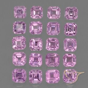 2.10 ctw Pink Sapphire Stones, Natural Sapphire in Octagon Facet Shape for Sale