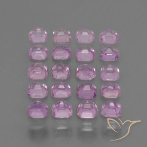 Sapphire Gemstones in 2.5 x 2.5 mm Size for Sale, Sapphire Stones in Light Royal Purple Pink Color