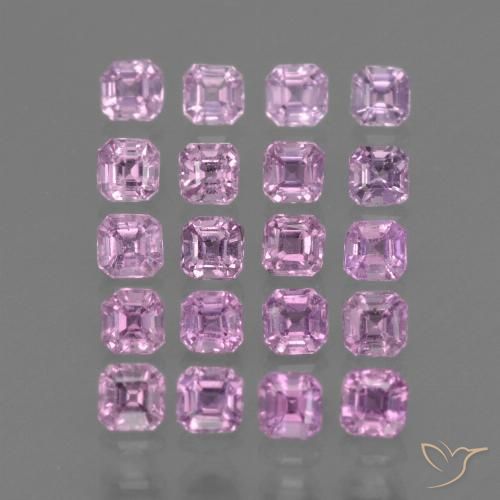 1.95 ctw Pink Sapphire Gemstones, Sapphire Gems in Octagon Facet Shape for Sale.