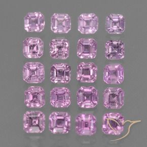 1.95 ctw Pink Sapphire Stones, Natural Sapphire in Octagon Facet Shape for Sale