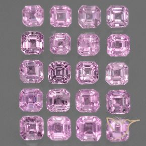 2.65 ctw Pink Sapphire Stones, Natural Sapphire in Octagon Facet Shape for Sale