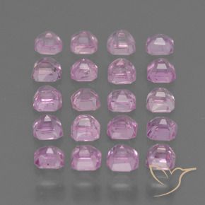 Sapphire Gemstones in 2.7 x 2.6 mm Size for Sale, Sapphire Stones in Light Royal Purple Pink Color
