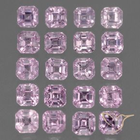 2.68 ctw Pink Sapphire Stones, Natural Sapphire in Octagon Facet Shape for Sale