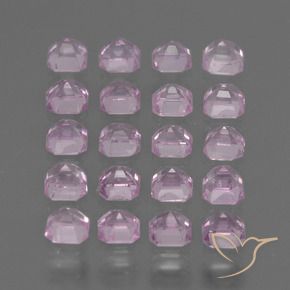 Sapphire Gemstones in 2.6 x 2.6 mm Size for Sale, Sapphire Stones in Very Light Pink Color