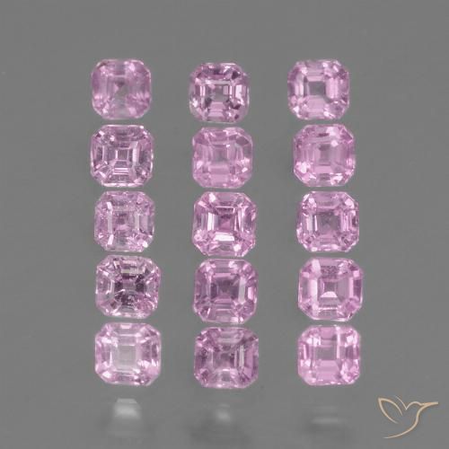 Rosado púrpura real claro Zafiro Gema - 0.1ct Forma octagonal (ID: 434924)