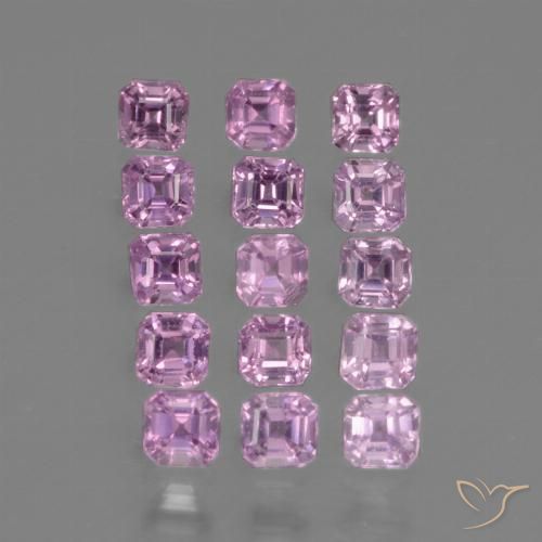 1.57 ctw Pink Sapphire Gemstones, Sapphire Gems in Octagon Facet Shape for Sale.